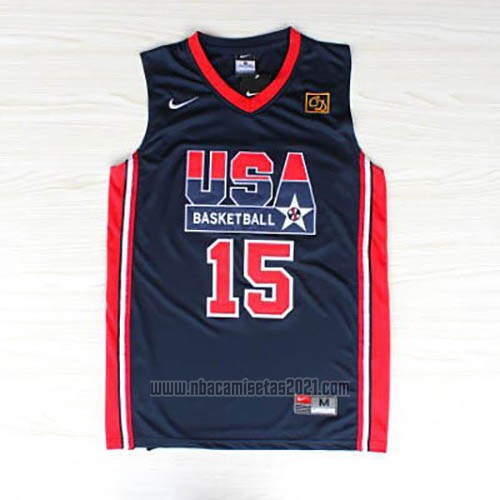 Camiseta USA 1992 Magic Johnson #15 Negro